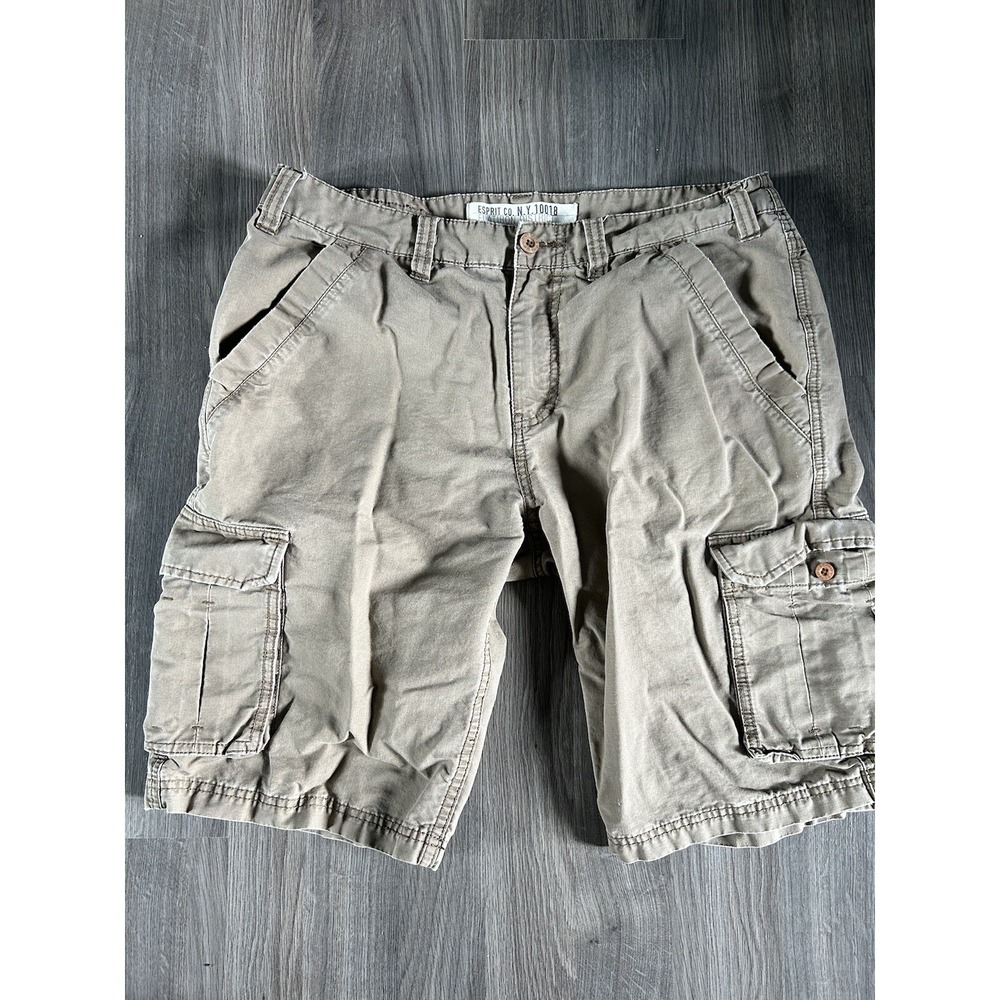 Vintage Esprit Co NY 10018 Cargo Shorts Men Size 32 Tan Carpenter Brown